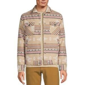 Rowm The Drifter Southwestern Jacquard Sherpa-Lined Trucker Jacket Men's Size M
